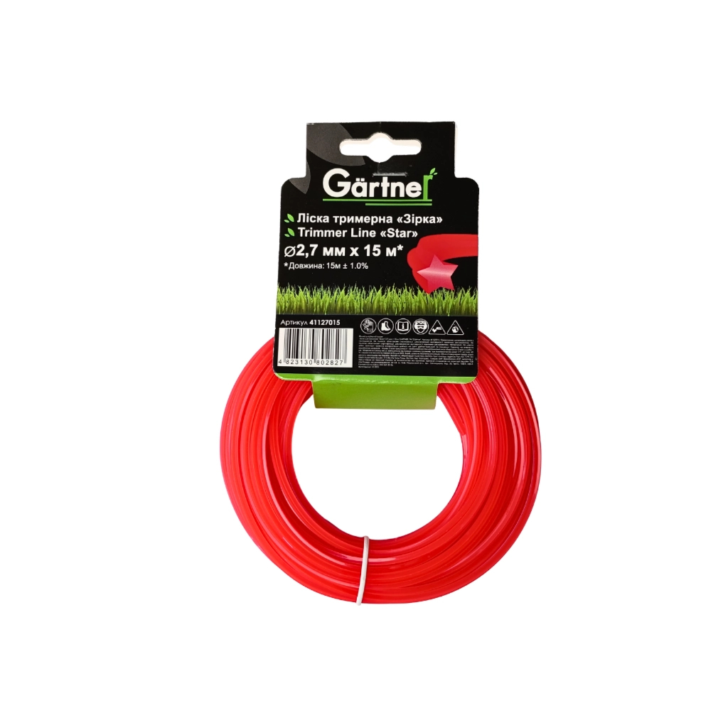 Жилка косильна Gartner "Зірка" 2,7 мм × 15 м (41127015) - фото 1 Жилка косильна Gartner "Зірка" 2,7 мм × 15 м (41127015) - фото 1