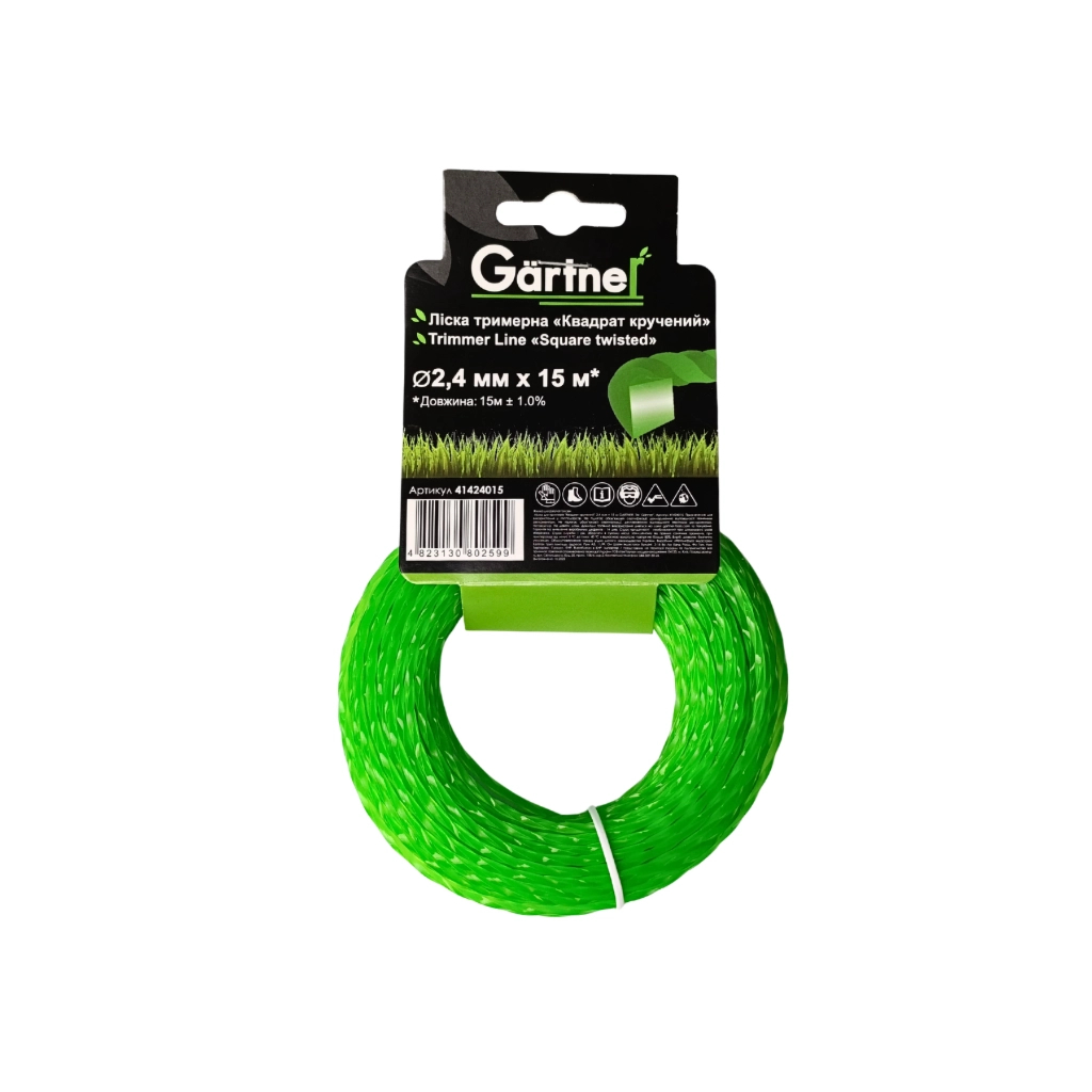 Жилка косильна Gartner "Квадрат кручений" 2,4 мм × 15 м (41424015) - фото 1