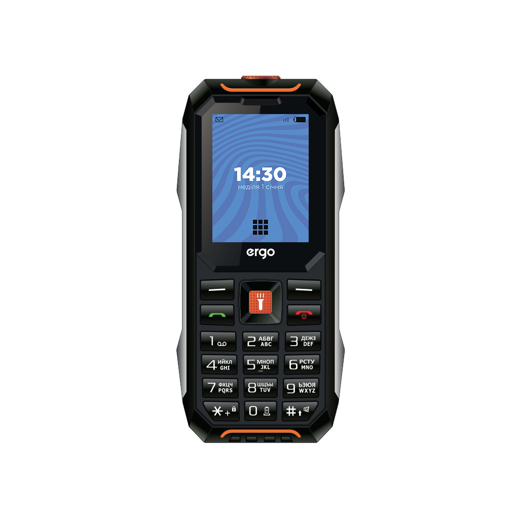 Мобільний телефон Ergo E182 Black Orange - фото 1 Мобільний телефон Ergo E182 Black Orange - фото 1