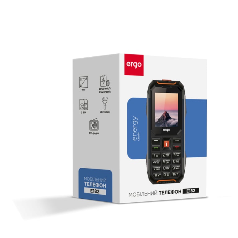 Мобільний телефон Ergo E182 Black Orange - фото 4