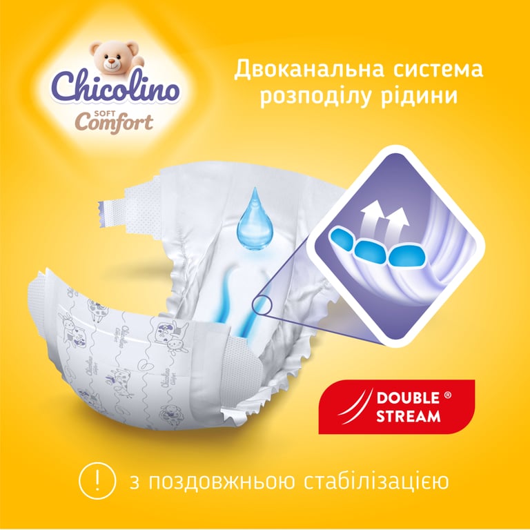 Підгузки Chicolino Soft comfort Розмір 3 (4-9кг) 36 шт (4820204703530) - фото 2