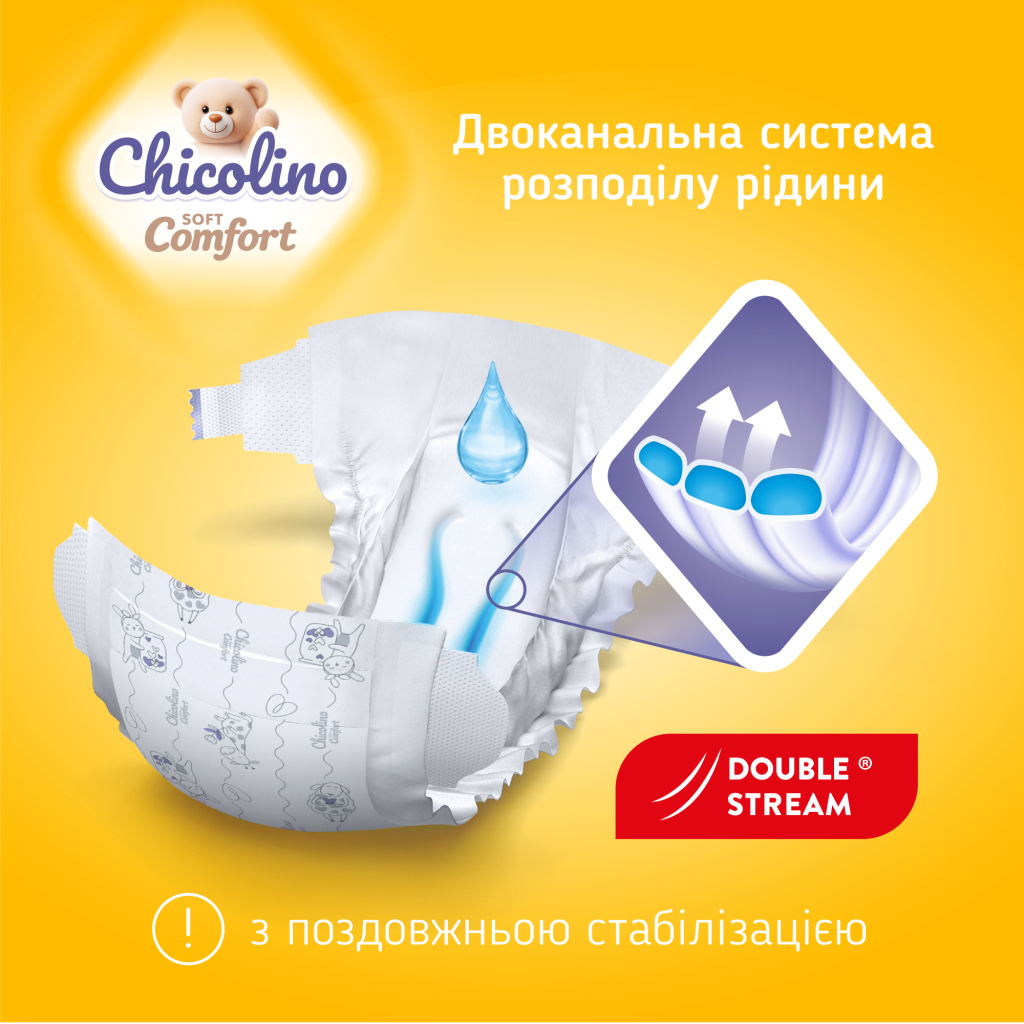 Підгузки Chicolino Soft comfort Розмір 4 (7-14кг) 34 шт (4820204703547) - фото 2 Підгузки Chicolino Soft comfort Розмір 4 (7-14кг) 34 шт (4820204703547) - фото 2
