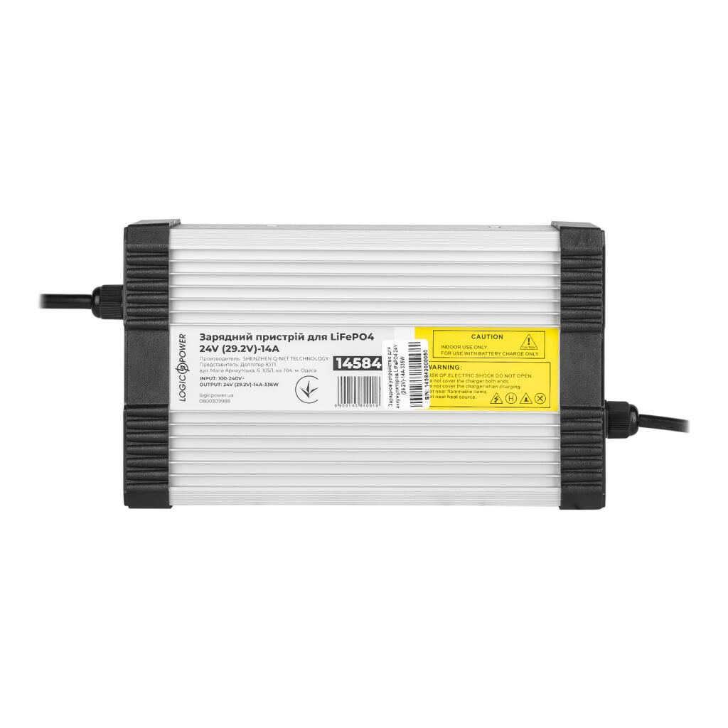 Мережевий зарядний пристрій для АКБ LogicPower LiFePO4 24V (29.2V)-14A-336W (14584) - фото 1