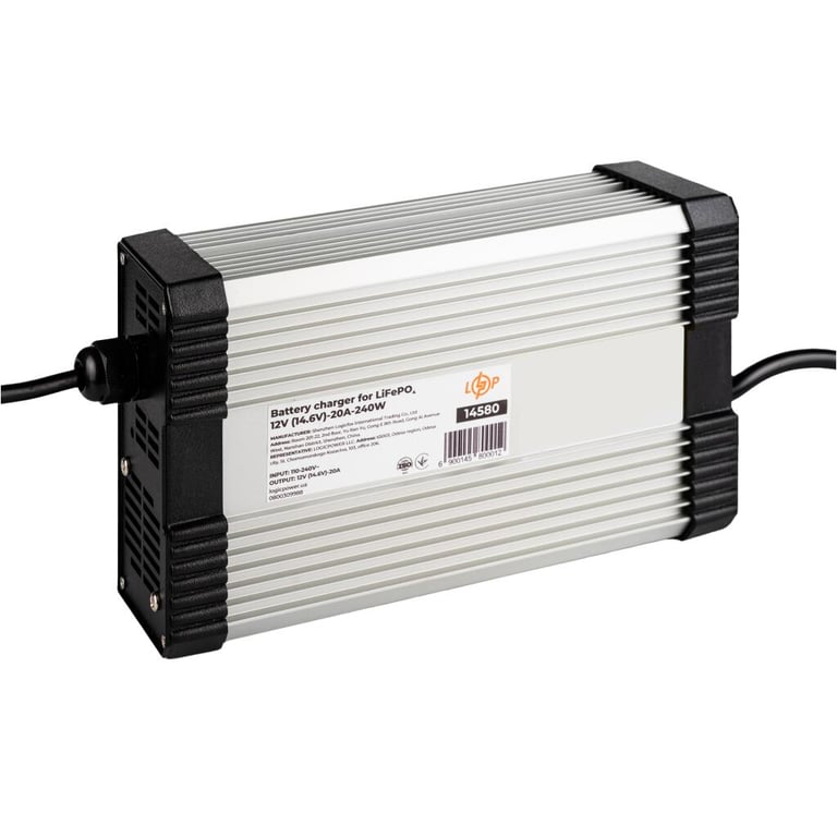 Мережевий зарядний пристрій для АКБ LogicPower LiFePO4 12V (14.6V)-20A-240W (14580) - фото 3