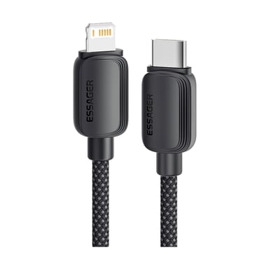 Дата кабель USB-C to Lightning 1.0m 20W black Essager (EXCTL-WL01-P) - фото 1