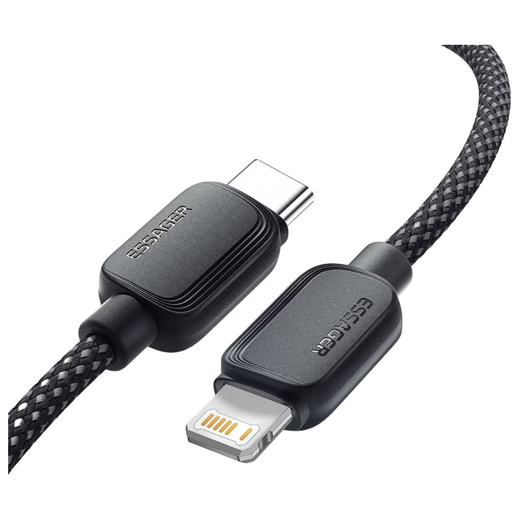 Дата кабель USB-C to Lightning 1.0m 20W black Essager (EXCTL-WL01-P) - фото 2 Дата кабель USB-C to Lightning 1.0m 20W black Essager (EXCTL-WL01-P) - фото 2