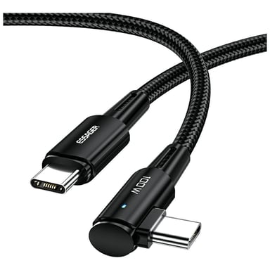 Дата кабель USB-C to USB-C 1.0m 100W black Essager (EXCTT1-CGWT01) - фото 1