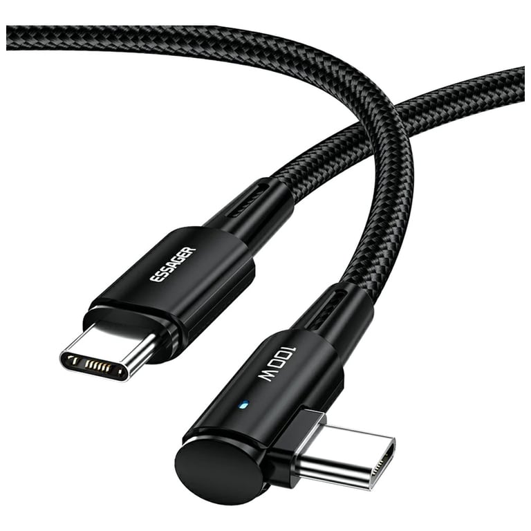 Дата кабель USB-C to USB-C 1.0m 100W black Essager (EXCTT1-CGWT01) - фото 1