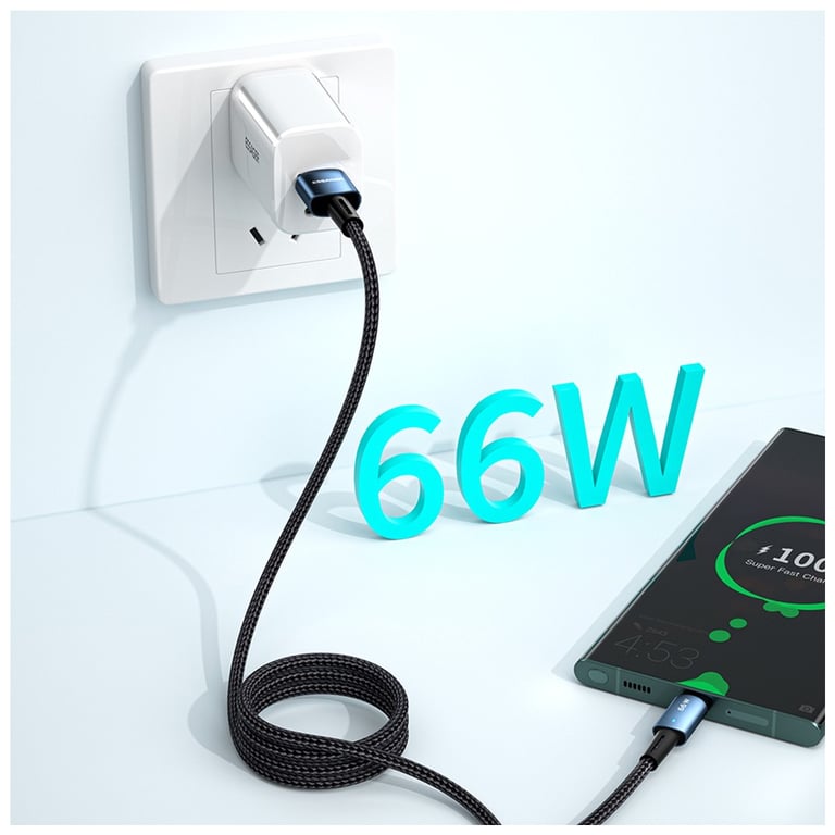 Дата кабель USB 2.0 AM to USB-C 0.5m 6A Essager (EXCT-CGB01) - фото 4