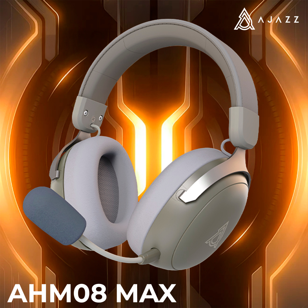 Навушники Ajazz AHM08 MAX 3-Mode Grey (AHM08-MAX-GW) - фото 6 Навушники Ajazz AHM08 MAX 3-Mode Grey (AHM08-MAX-GW) - фото 6
