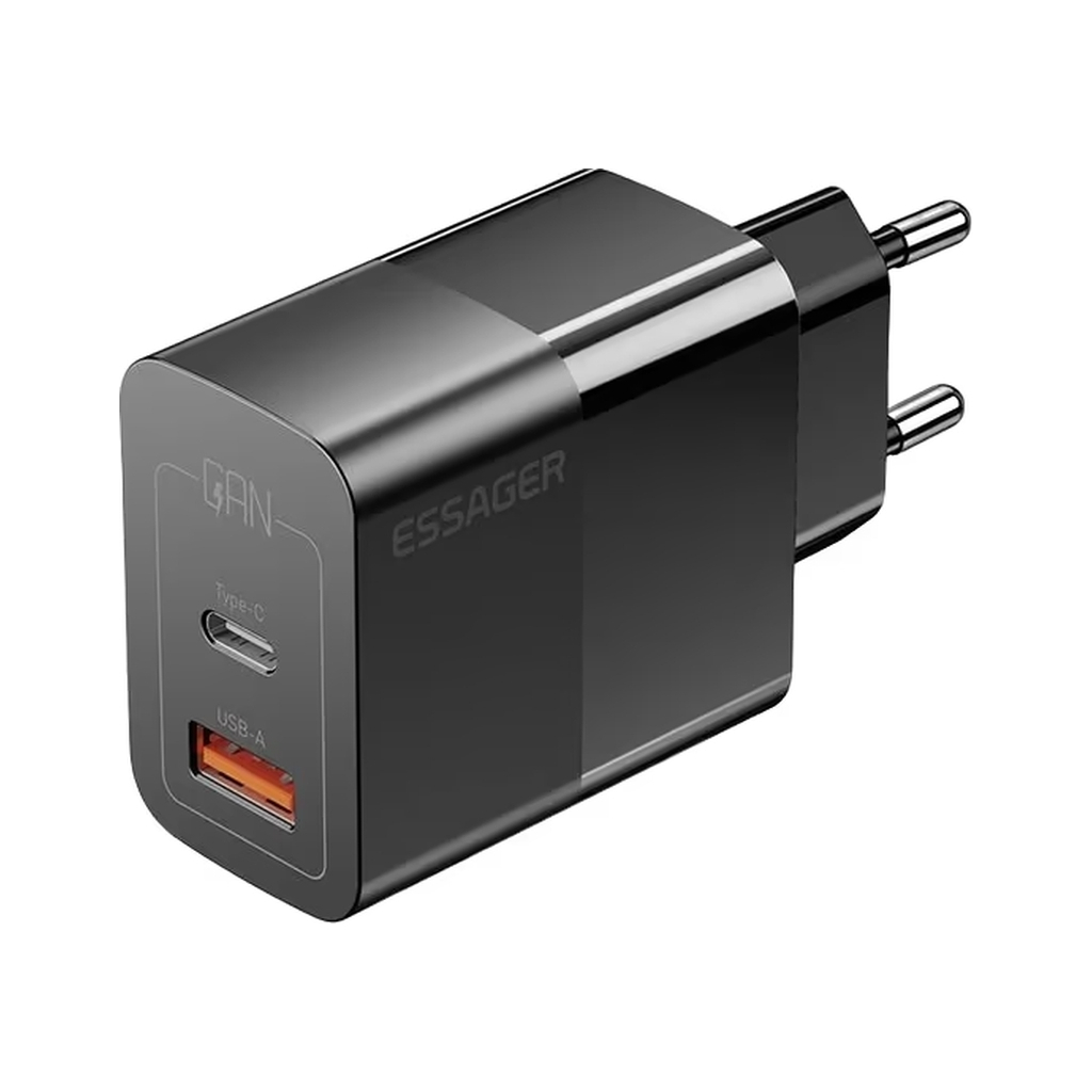 Зарядний пристрій 1xUSB-C + 1xUSB 33W Essager (ECTAC-PCB01-P) - фото 1 Зарядний пристрій 1xUSB-C + 1xUSB 33W Essager (ECTAC-PCB01-P) - фото 1