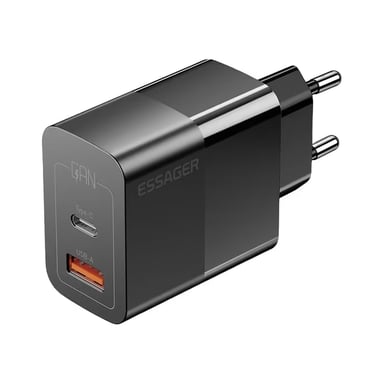 Зарядний пристрій 1xUSB-C + 1xUSB 33W Essager (ECTAC-PCB01-P) - фото 1