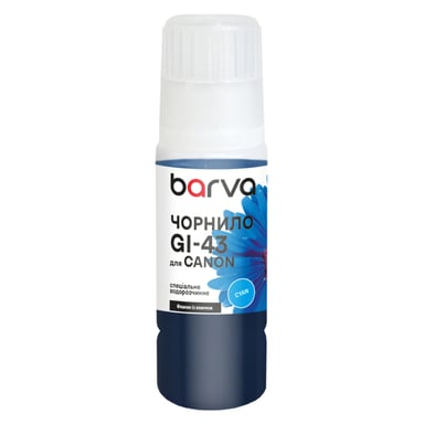 Чорнило Barva Canon GI-43 70 мл, OneKey, special cyan (CGI43-842e) - фото 1
