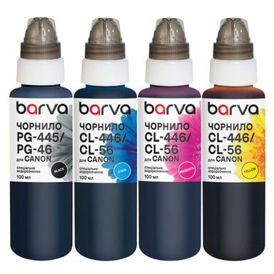 Чорнило Barva Canon PG-445BK pigm + CL-446C/M/Y 4x100 мл, special (CPG445-100-MP) - фото 1
