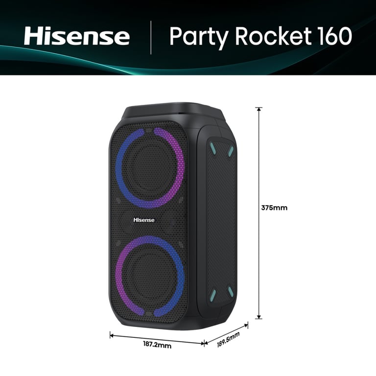 Акустична система Hisense Party Rocket 160 Black (20013565) - фото 9
