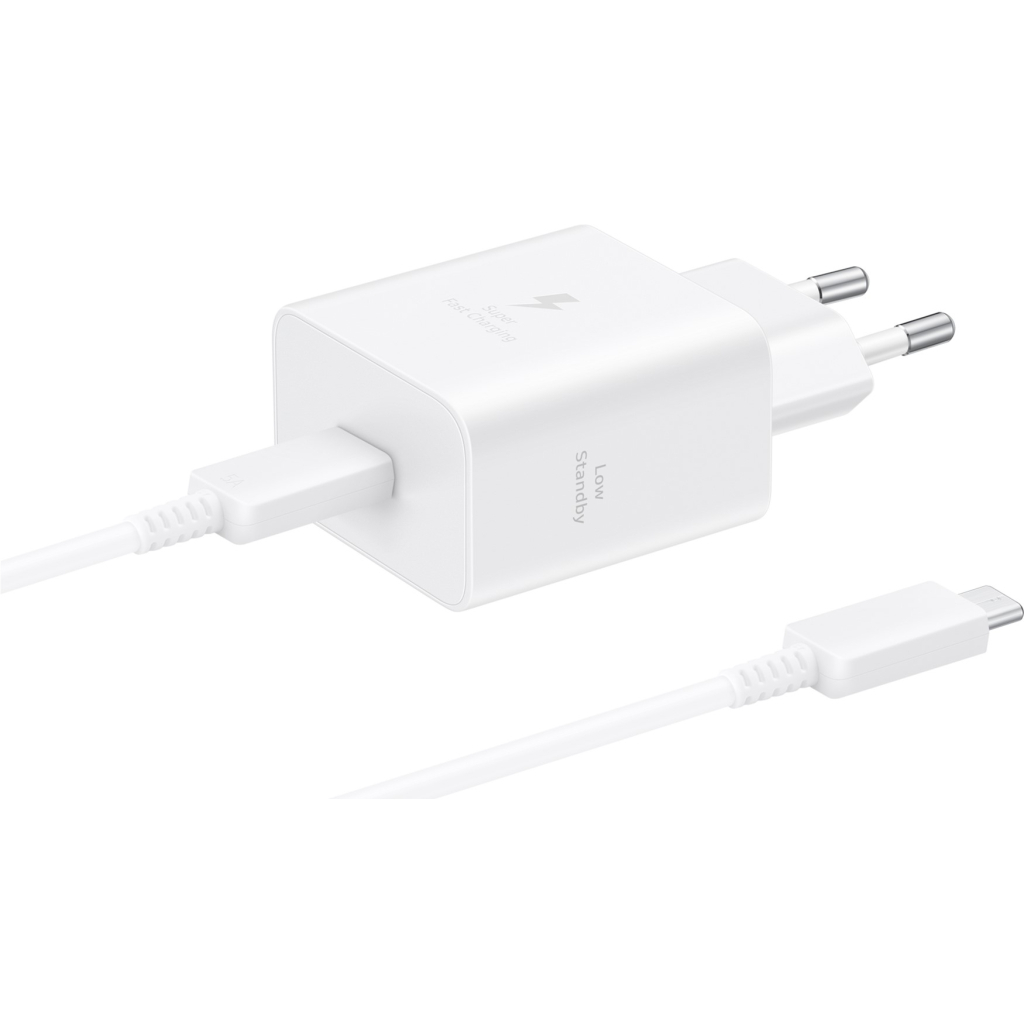 Зарядний пристрій Samsung USB-C 45W + cable USB-C to USB-C white (EP-T4511XWEGEU) - фото 1 Зарядний пристрій Samsung USB-C 45W + cable USB-C to USB-C white (EP-T4511XWEGEU) - фото 1