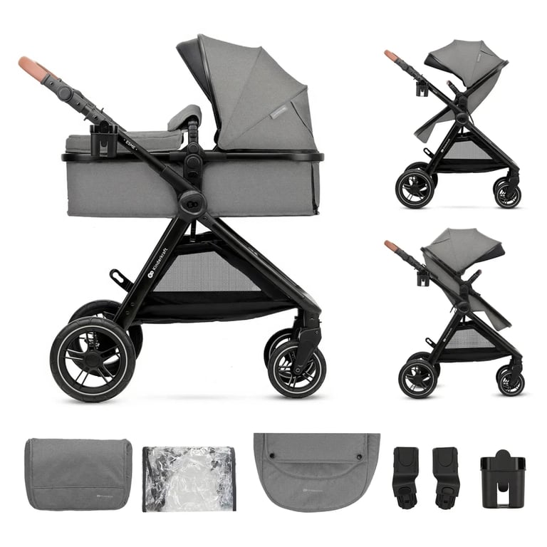 Коляска Kinderkraft 2 в 1 Esme Grey (KSESME00GRY2000) (5902533929658) - фото 1