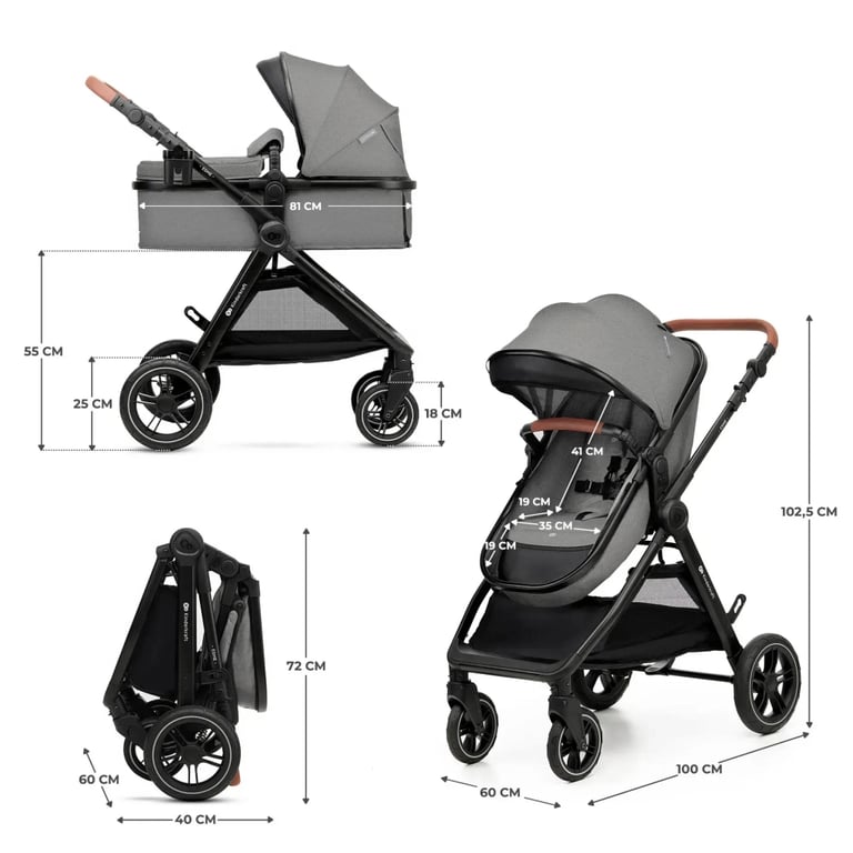 Коляска Kinderkraft 2 в 1 Esme Grey (KSESME00GRY2000) (5902533929658) - фото 2