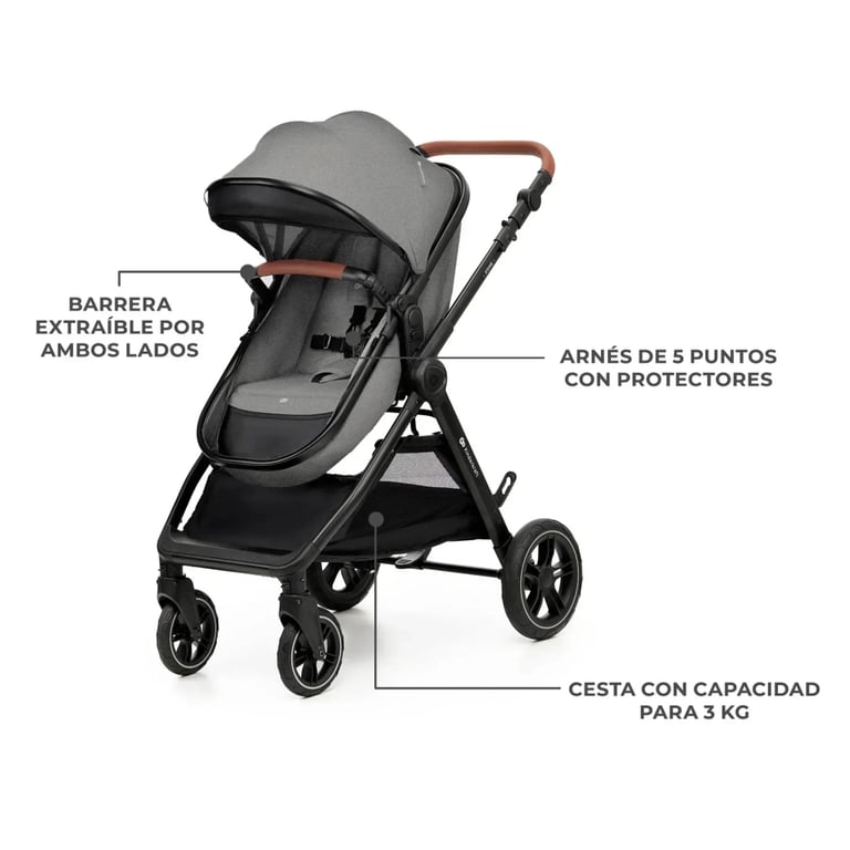 Коляска Kinderkraft 2 в 1 Esme Grey (KSESME00GRY2000) (5902533929658) - фото 3