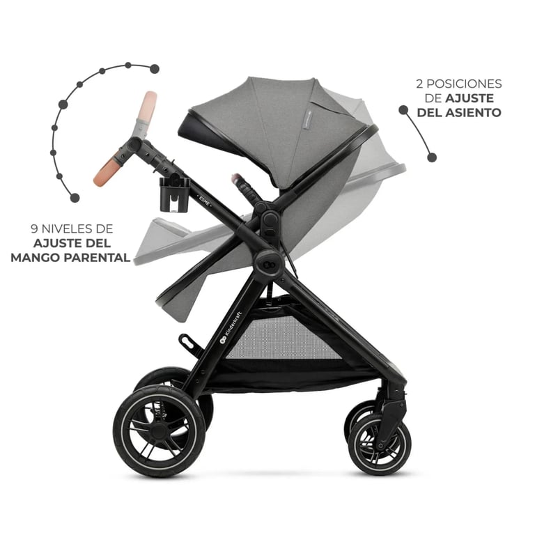 Коляска Kinderkraft 2 в 1 Esme Grey (KSESME00GRY2000) (5902533929658) - фото 4