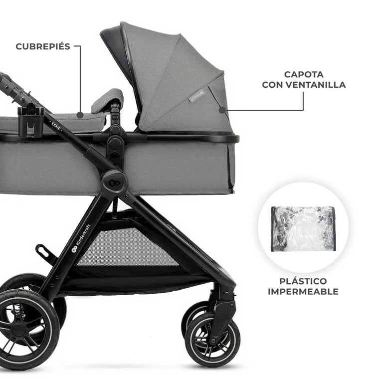 Коляска Kinderkraft 2 в 1 Esme Grey (KSESME00GRY2000) (5902533929658) - фото 5