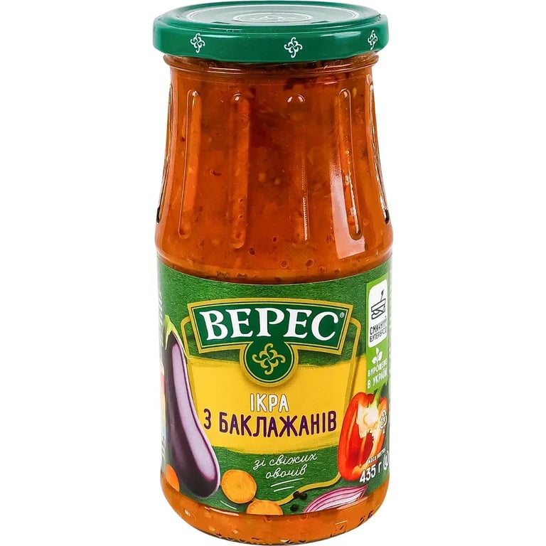 Овочева консервація Верес Ікра з баклажанів 435 г (4823105408566) - фото 1