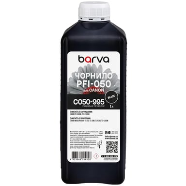 Чорнило Barva Canon PFI-050 Special, 1 л, Black pigmented (C050-995) - фото 1
