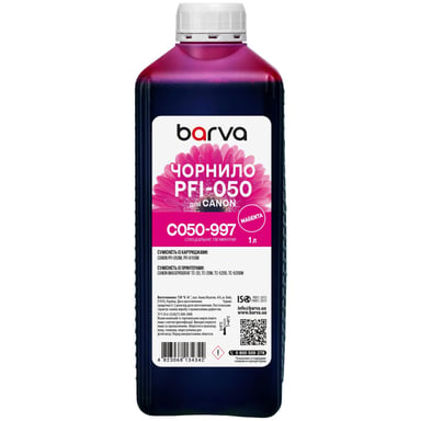Чорнило Barva Canon PFI-050 Special, 1 л, Magenta pigmented (C050-997) - фото 1
