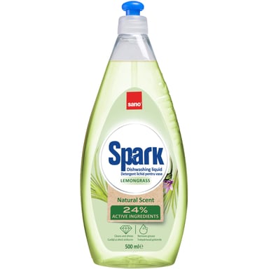 Засіб для ручного миття посуду Sano Spark Лемонграс 500 мл (7290102993376) - фото 1