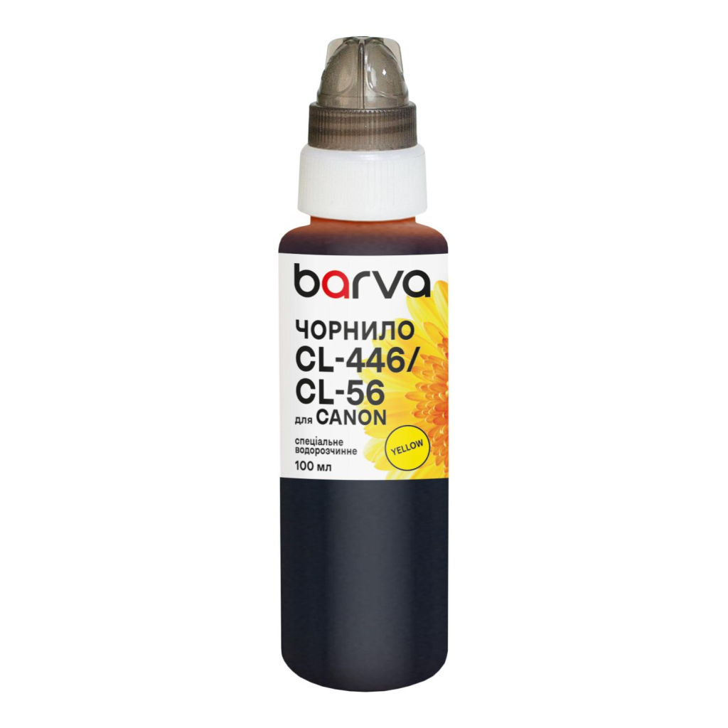 Чорнило Barva Canon CL-446/CL-56/CL-94 100 мл, special, yellow (C446-440e) - фото 1 Чорнило Barva Canon CL-446/CL-56/CL-94 100 мл, special, yellow (C446-440e) - фото 1