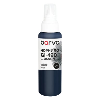 Чорнило Barva Canon GI-490 70 мл, special, pigmented, black (G490-507e) - фото 1