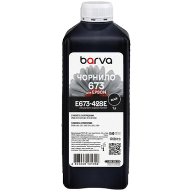 Чорнило Barva Epson 673 1 л, special, black (E673-428e) - фото 1