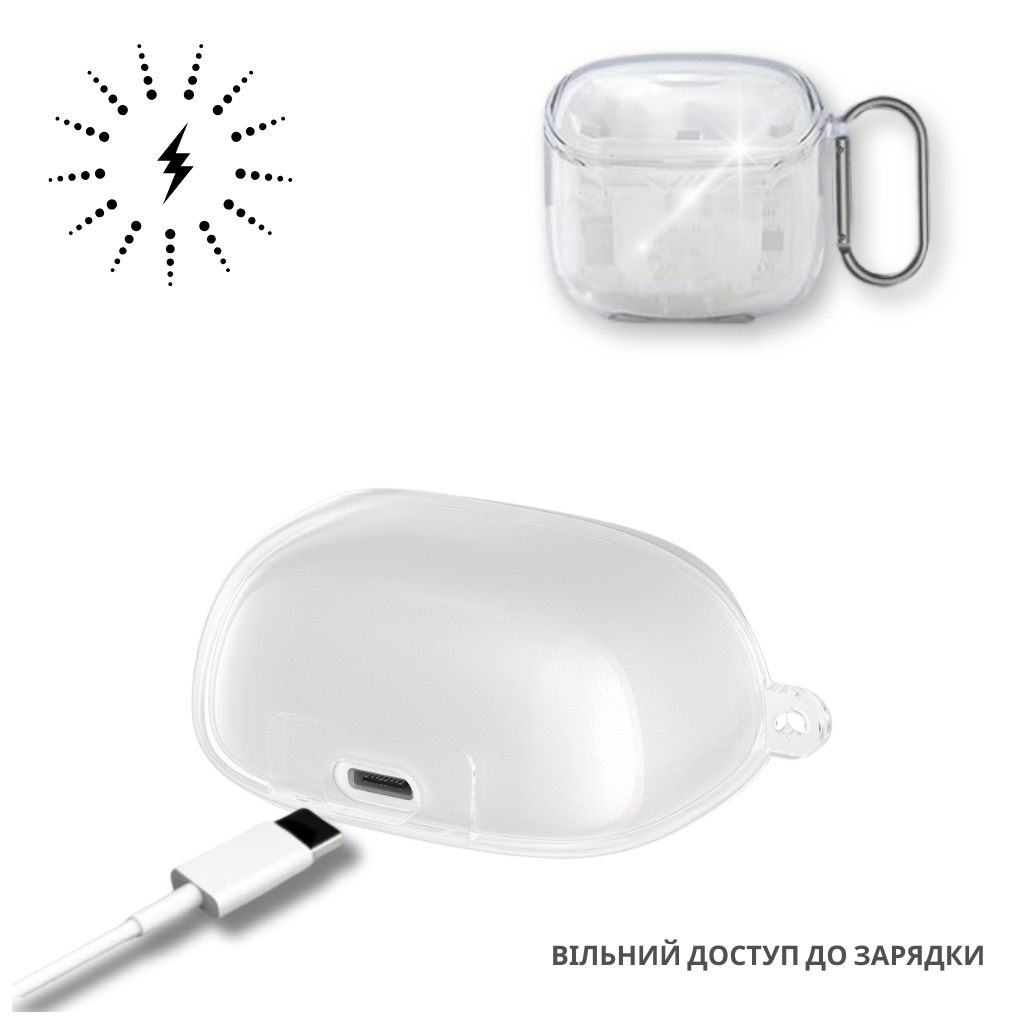 Чохол для навушників BeCover для JBL Tune Flex 2 Transparent (714829) - фото 4 Чохол для навушників BeCover для JBL Tune Flex 2 Transparent (714829) - фото 4