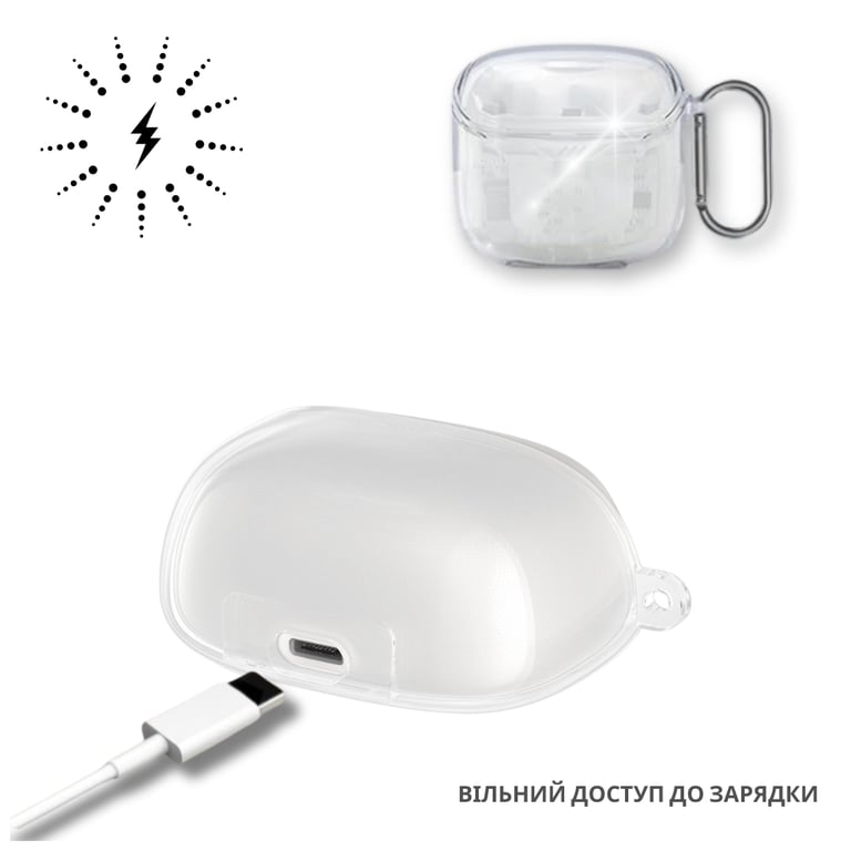 Чохол для навушників BeCover для JBL Tune Flex 2 Transparent (714829) - фото 4