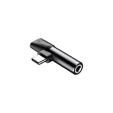 Перехідник USB-C M to USB-C F + 3.5mm F black Baseus (CATL41-01) - фото 1