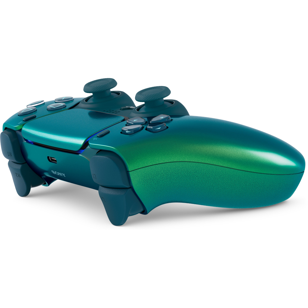 Геймпад Sony Playstation DualSense Bluetooth PS5 Chrome Teal (1000050603) - фото 3 Геймпад Sony Playstation DualSense Bluetooth PS5 Chrome Teal (1000050603) - фото 3