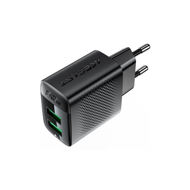 Зарядний пристрій Acefast 2xUSB 12W A86 black (6974316283270) - фото 1