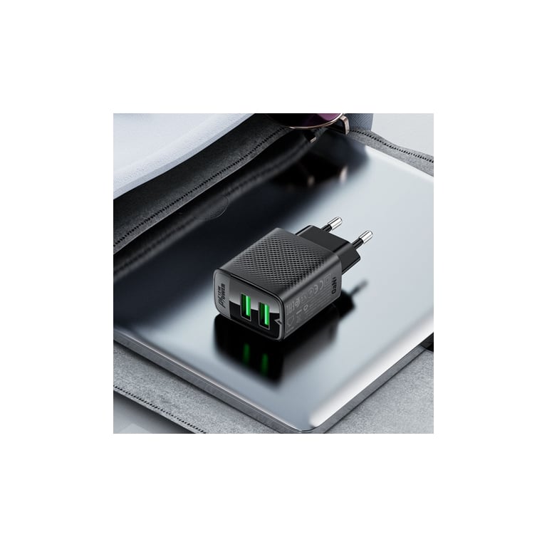 Зарядний пристрій Acefast 2xUSB 12W A86 black (6974316283270) - фото 8