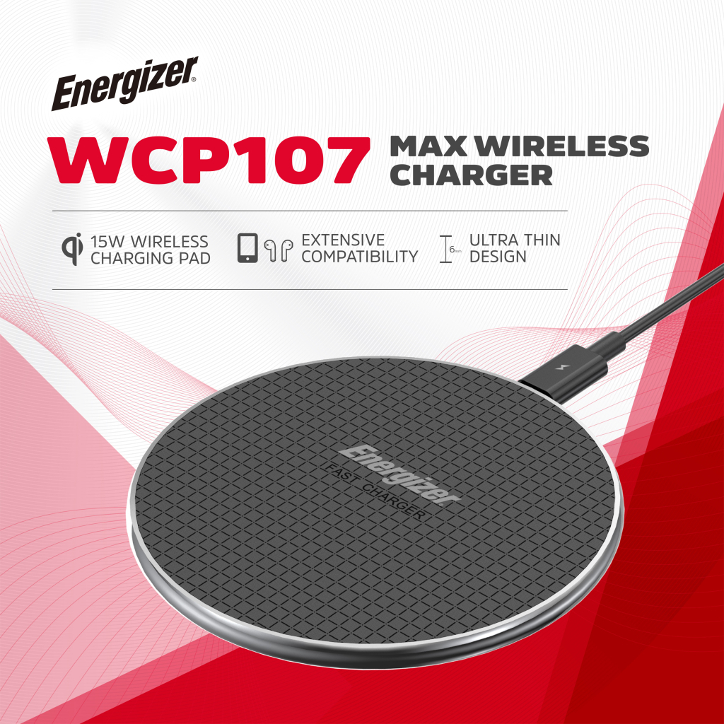 Зарядний пристрій Energizer Qi 15W wireless WCP107 black (WCP107) - фото 6 Зарядний пристрій Energizer Qi 15W wireless WCP107 black (WCP107) - фото 6