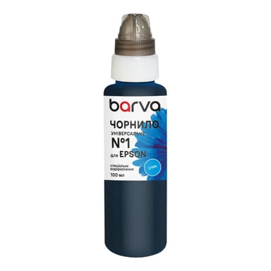 Чорнило Barva Epson 1 100 мл, universal, cyan (EU1-446e) - фото 1