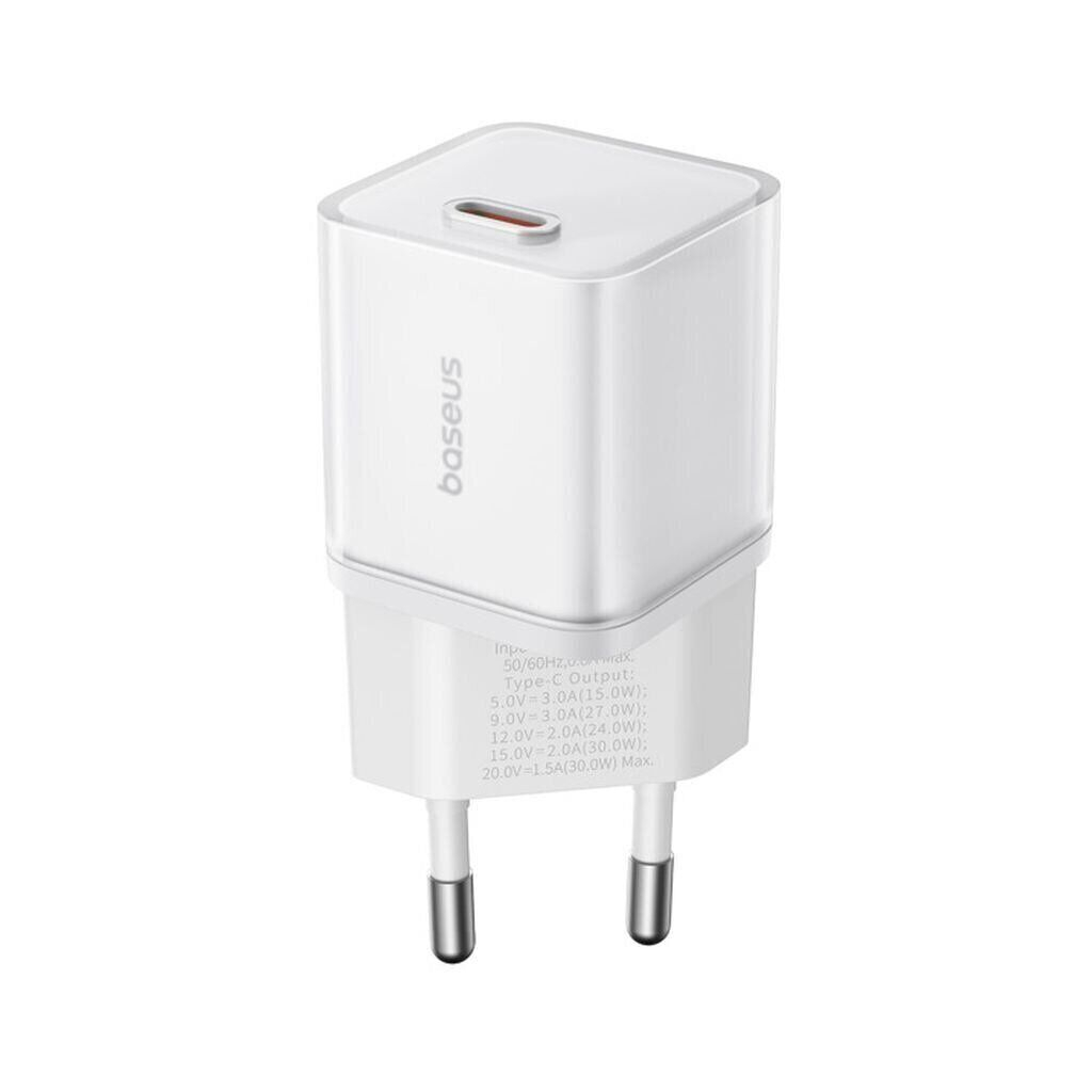 Зарядний пристрій Baseus 1xUSB-C 30W GaN5S white (P10162504213-00) - фото 2 Зарядний пристрій Baseus 1xUSB-C 30W GaN5S white (P10162504213-00) - фото 2