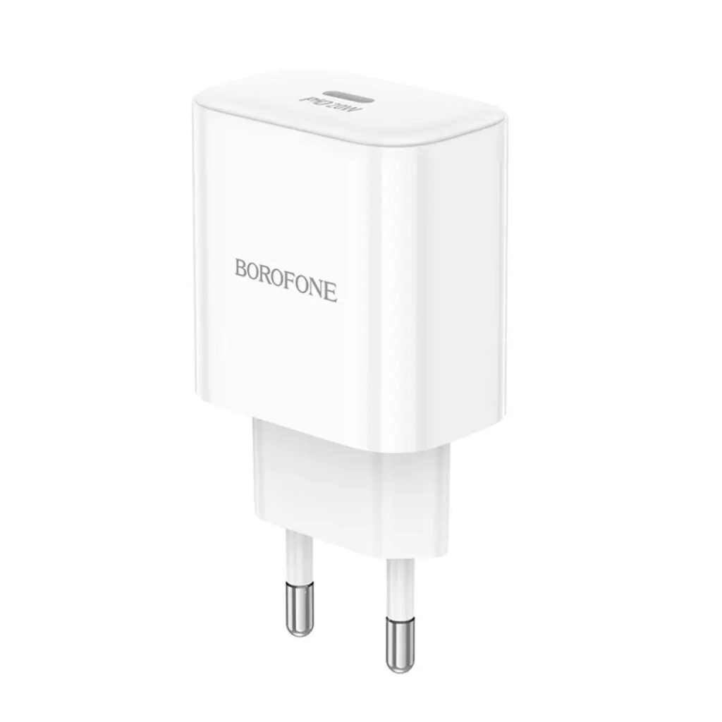 Зарядний пристрій BOROFONE 1xUSB-C PD20W BA81A white (6941991108181) - фото 1