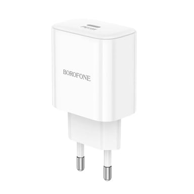 Зарядний пристрій BOROFONE 1xUSB-C PD20W BA81A white (6941991108181) - фото 1