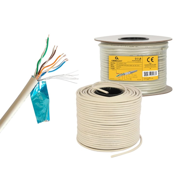 Кабель мережевий Cablexpert FTP 100м, cat 5e, CCA, AWG24, Patchkabel (FPC-5004E-L/100) - фото 2