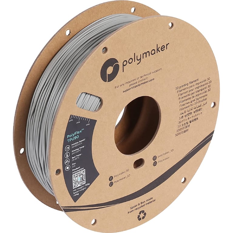 Пластик для 3D-принтера Polymaker TPU-90A 1,75mm 0,75kg GREY (PD02003) - фото 1