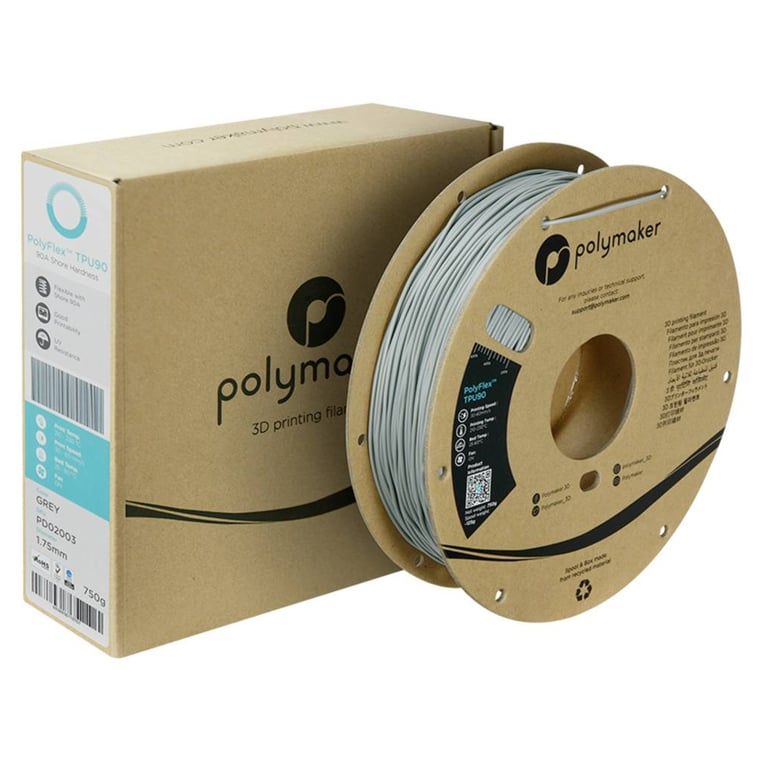 Пластик для 3D-принтера Polymaker TPU-90A 1,75mm 0,75kg GREY (PD02003) - фото 2