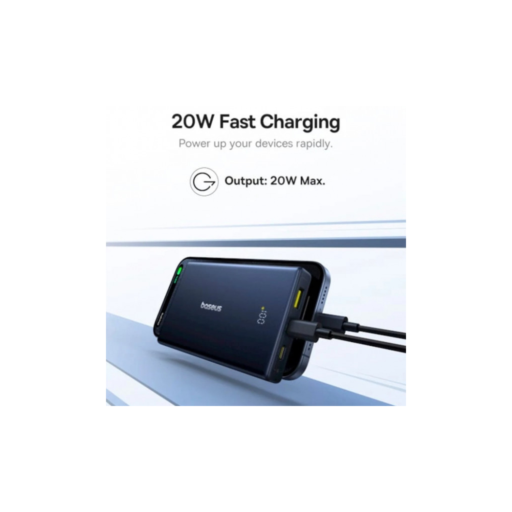 Батарея універсальна Baseus 10000mAh PicoGo 20W PD, QC, USB-A, 2*USB-C, Black (P10076801123-00) - фото 7 Батарея універсальна Baseus 10000mAh PicoGo 20W PD, QC, USB-A, 2*USB-C, Black (P10076801123-00) - фото 7