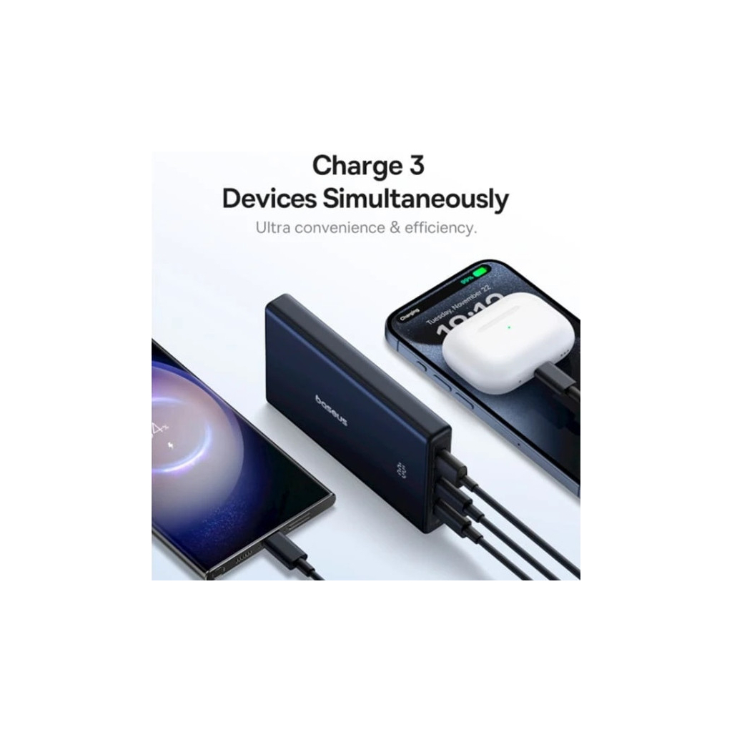 Батарея універсальна Baseus 10000mAh PicoGo 20W PD, QC, USB-A, 2*USB-C, Black (P10076801123-00) - фото 9 Батарея універсальна Baseus 10000mAh PicoGo 20W PD, QC, USB-A, 2*USB-C, Black (P10076801123-00) - фото 9
