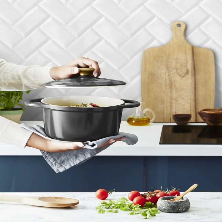 Каструля Tefal Air, з кришкою, 3.1л, алюміній, чорний (E2554404) - фото 5