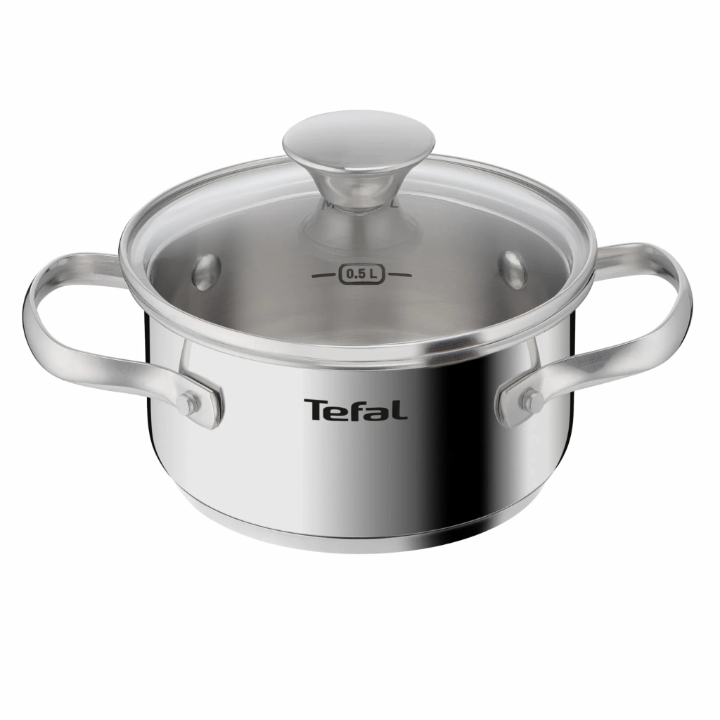 Каструля Tefal Minis, з кришкою,1л, нержавіюча сталь, скло (H8743155) - фото 1
